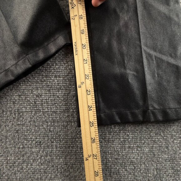 Tommy Jeans Black Size 1 Small Shiny Pants Pockets Club Leather-look ACTL 26X25 - Picture 9 of 16